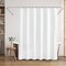 Americanflat 71x71 White Woven Shower Curtain with Tassel And Accents - Includes 12 Grommets and Hooks - 100% Polyester